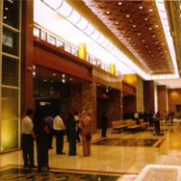 Dimmers control the lobby area lighting at the Empire hotel, Brunei